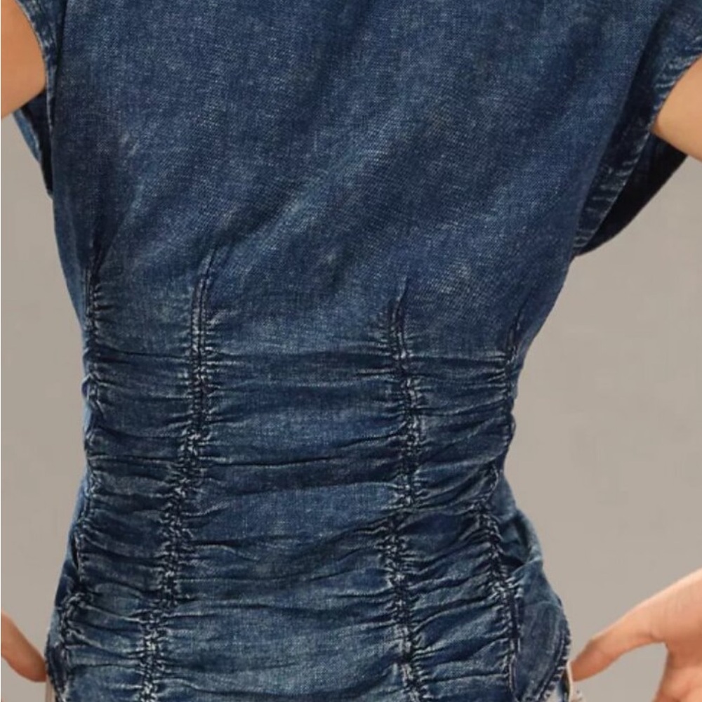 Pilcro Blue Button Down Shirt - Picture 2 of 13